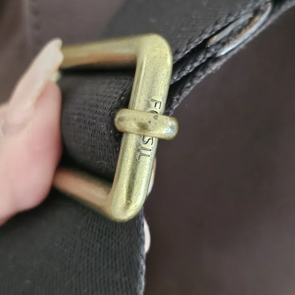 🛑SOLD🛑tg Fossil Unisex Brown Leather Messenger Bag Laptop Crossbody Work Bag. - Picture 14 of 14